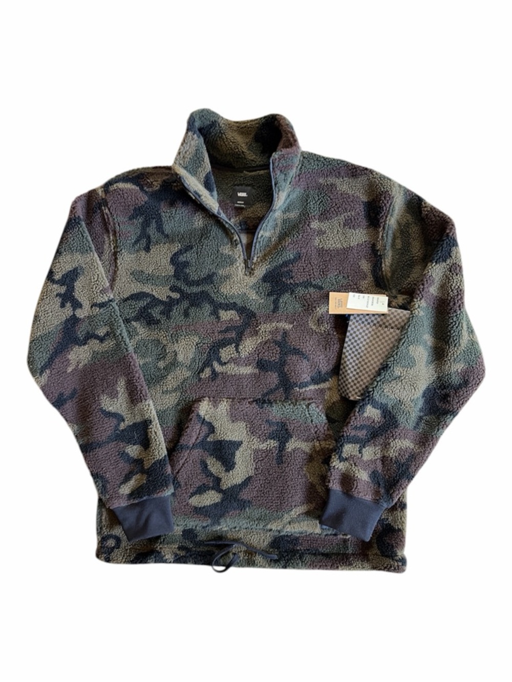 Vans Men's Camo Sherpa Quarter Zip Pullover